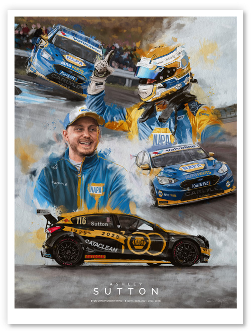 Ash Sutton Print Napa 5 time BTCC Champion
