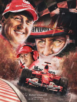 Michael Schumacher F1 Driver Prints for Sale 7 time world champion