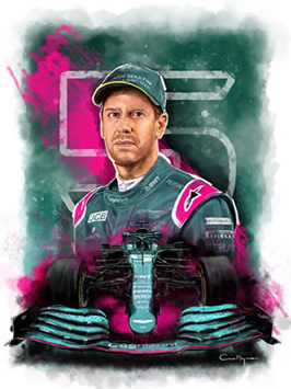 Sebastian Vettel art print