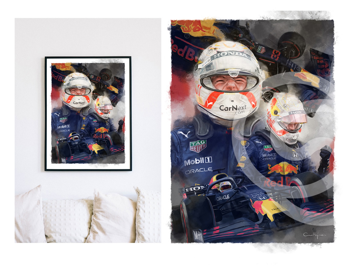 Max Verstappen, Red Bull F1 Driver, Art Print