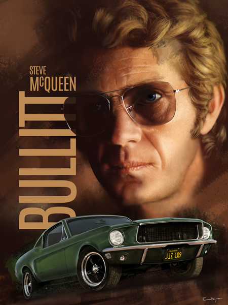 Steve McQueen - Bullitt Digital Artwork.