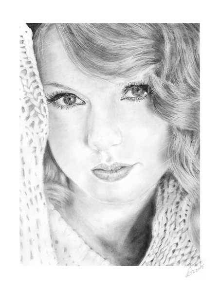 Taylor Swift, Pencil drawing.