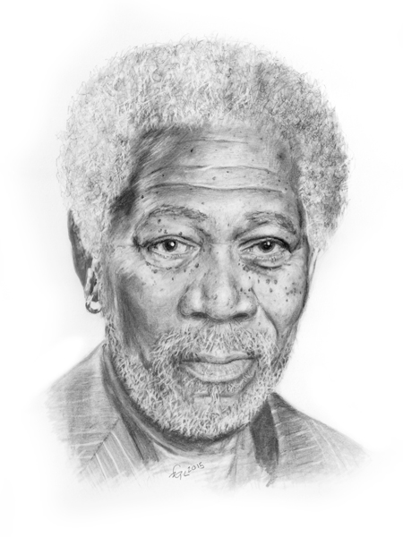 Morgan Freeman Pencil portrait.