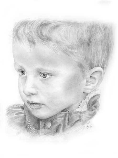 Boy Child comissioned portrait.